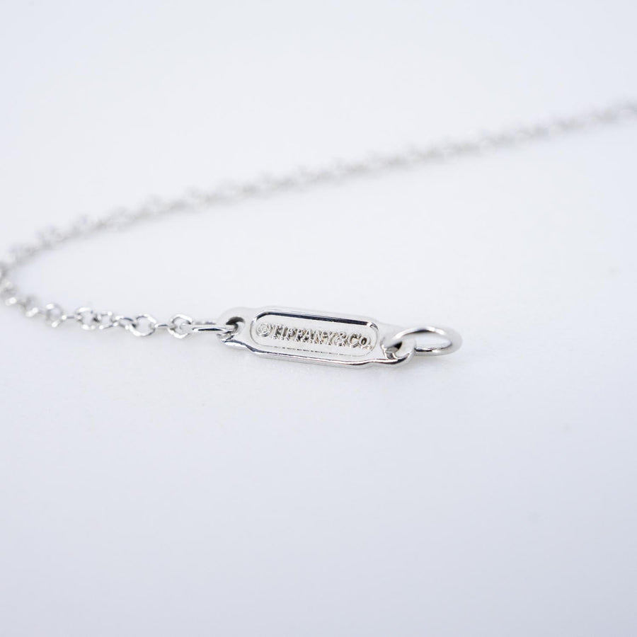 สร้อยและจี้ Tiffany & Co. Blue Enamel T&Co Slider Necklace Silver925 Size 43.5cm.# (Used) #vrtinl 7553