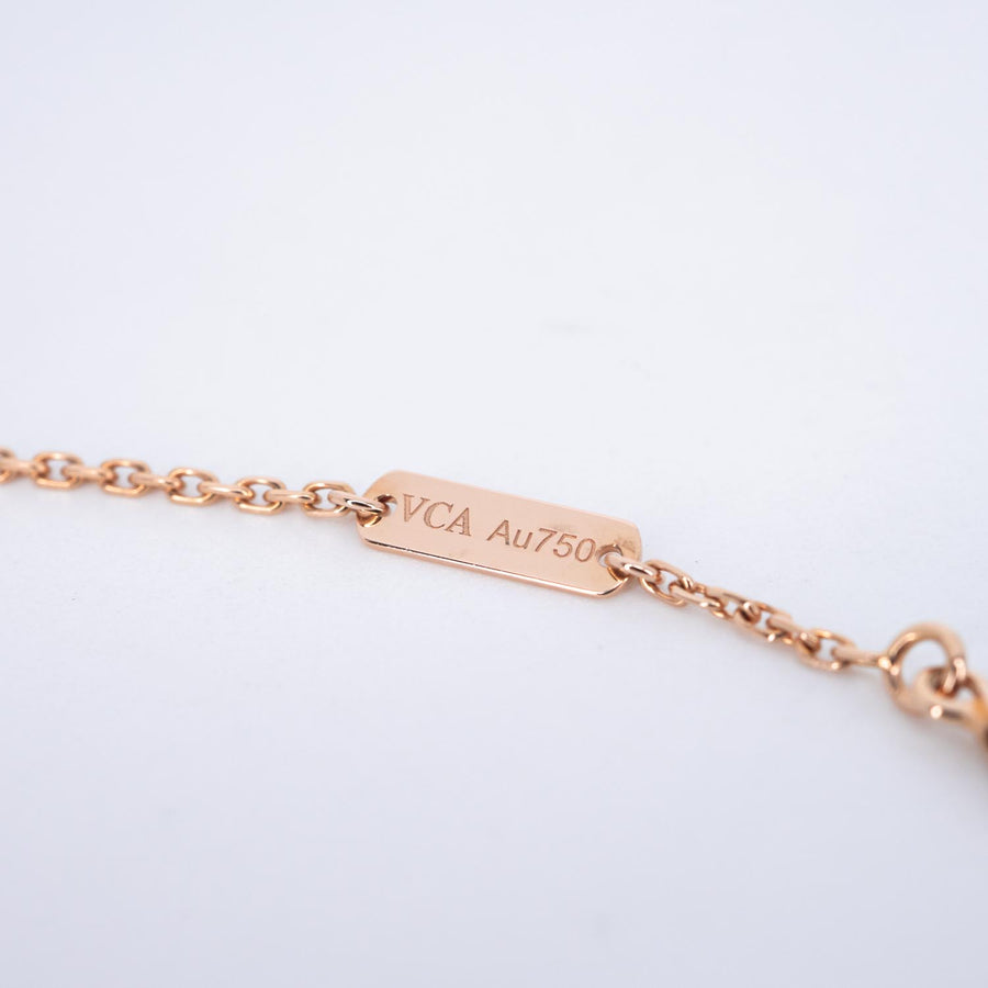 สร้อยและจี้ Van Cleef & Arpels Vintage Alhambra pendant with Mother-of-Pearl 18K Rose Gold Size 37-41.5cm.# (Used) #vrvanl 7565