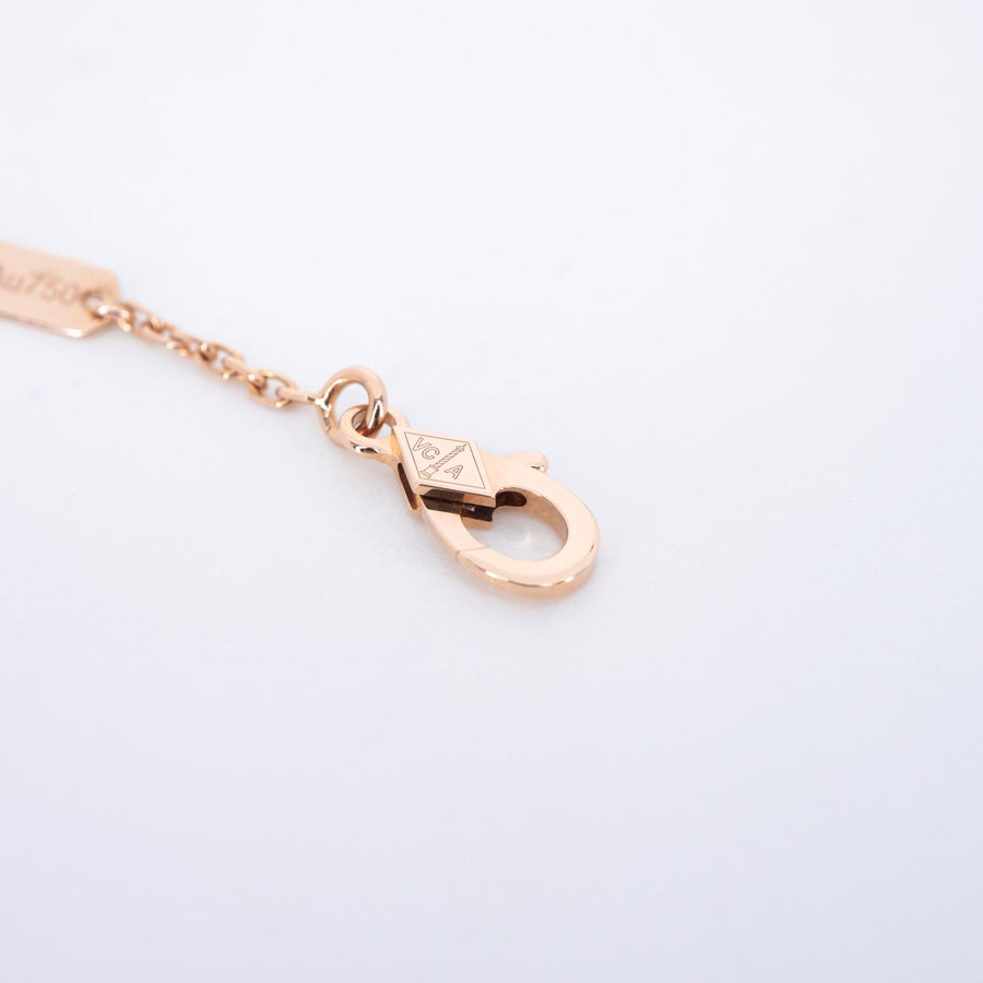 สร้อยและจี้ Van Cleef & Arpels Vintage Alhambra pendant with Mother-of-Pearl 18K Rose Gold Size 37-41.5cm.# (Used) #vrvanl 7565