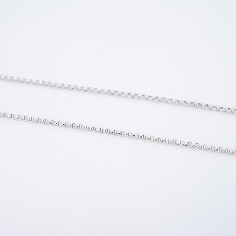 สร้อยและจี้ Bvlgari B.zero1 mini necklace with pavé diamonds 18K White Gold Size 39/42/44cm.# (Used) #vrbvnlimt 7561