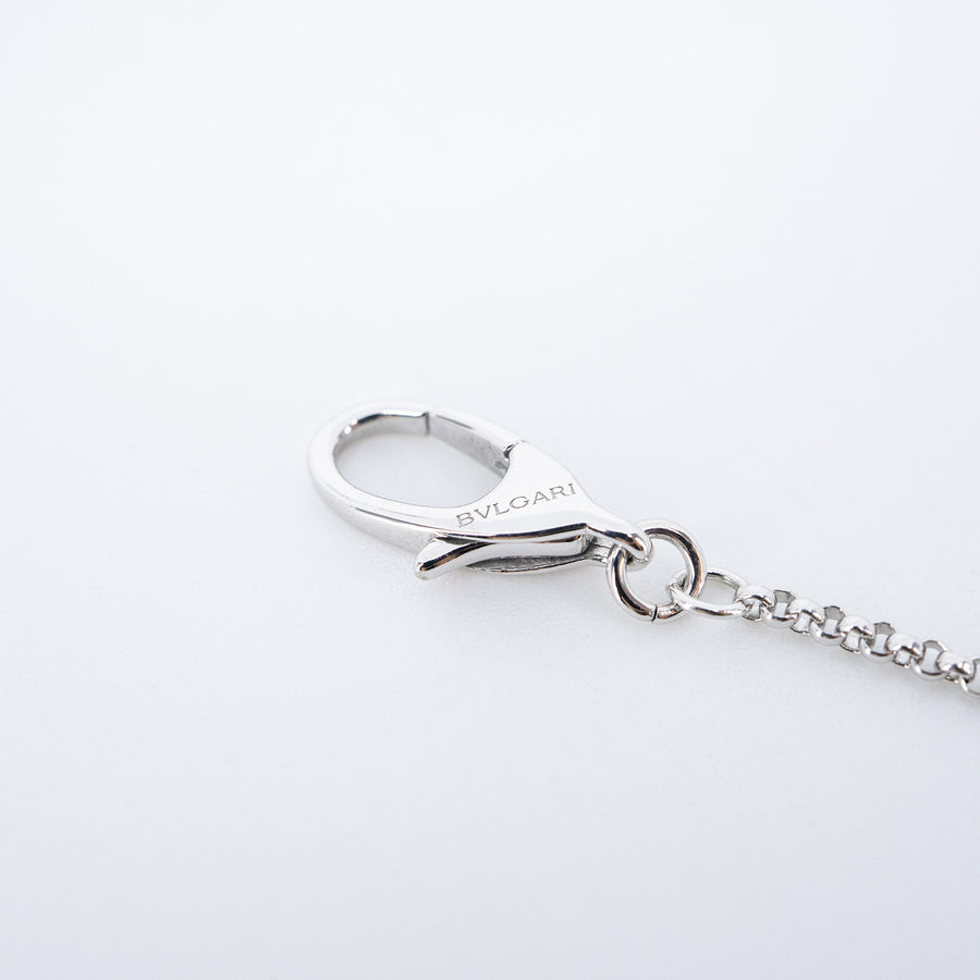 สร้อยและจี้ Bvlgari B.zero1 mini necklace with pavé diamonds 18K White Gold Size 39/42/44cm.# (Used) #vrbvnlimt 7561