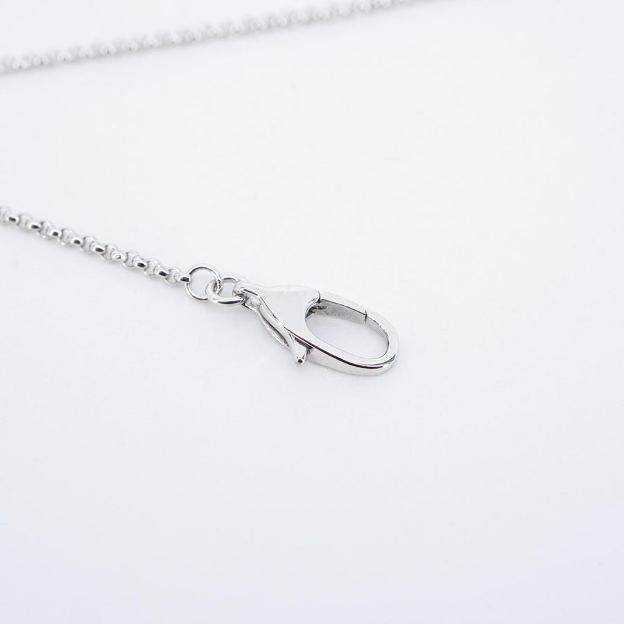 สร้อยและจี้ Bvlgari B.zero1 mini necklace with pavé diamonds 18K White Gold Size 39/42/44cm.# (Used) #vrbvnlimt 7561