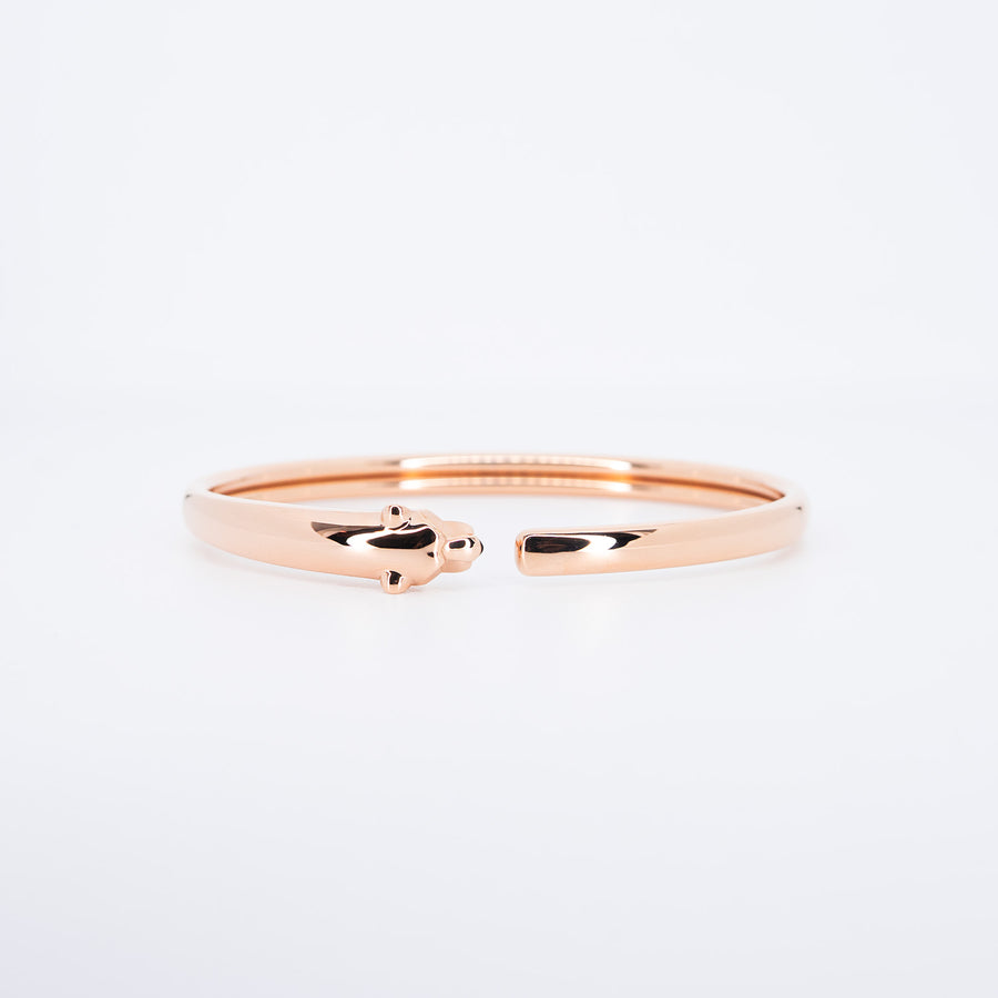 **Sold**กำไลข้อมือ Cartier Panthère de Cartier bracelet, onyx, set with 2 tsavorite garnets 18K Rose Gold Size 17# (Used) #vrcab 7570