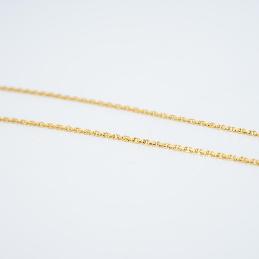 **Hold K.M**สร้อยและจี้ Van Cleef & Arpels Alhambra Holiday Pendant Necklace 2018 with Yellow Mother of Pearl and Diamonds 18K Yellow Gold Size 37-41.5cm.# (Used) #vrvanl 7569