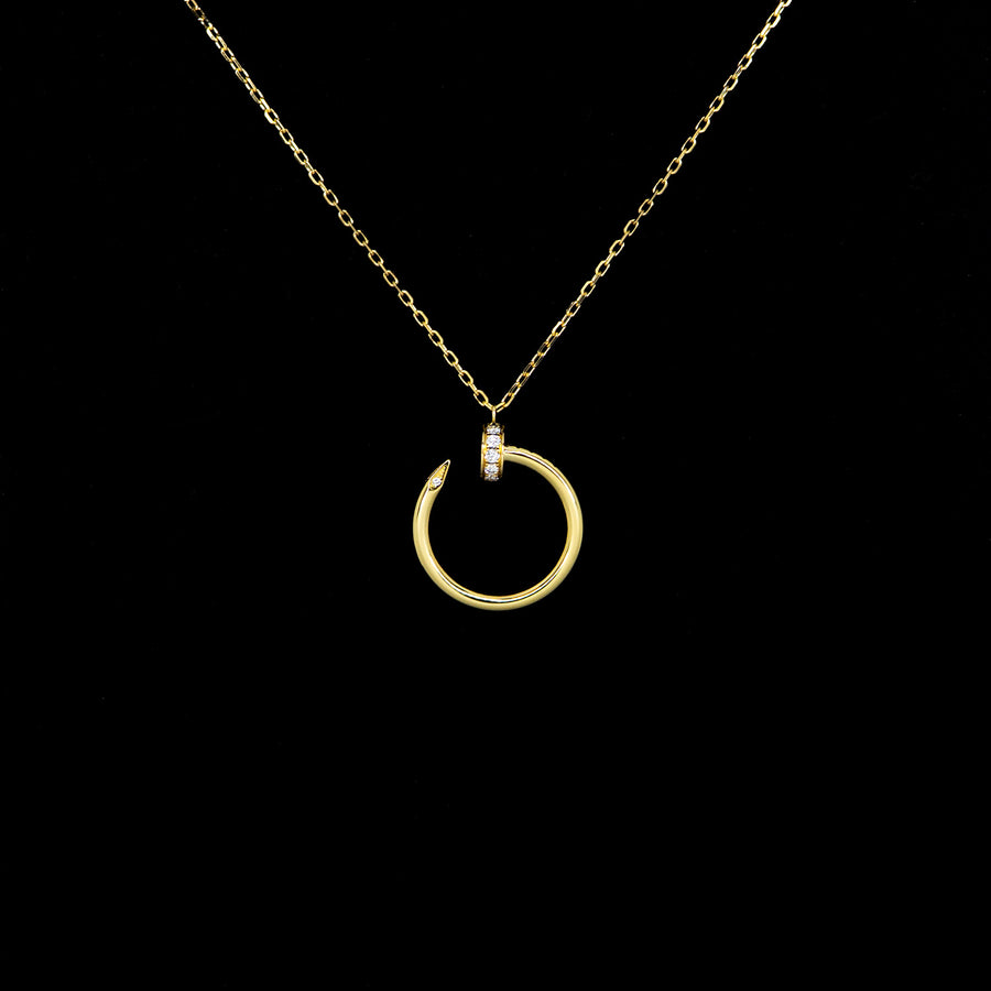 **Hold k.perapat**สร้อยและจี้ Cartier Juste un Clou pendant, diamonds 18K Yellow Gold Size 38.5-40.5cm.# (Used) #vrcanlimt 7536