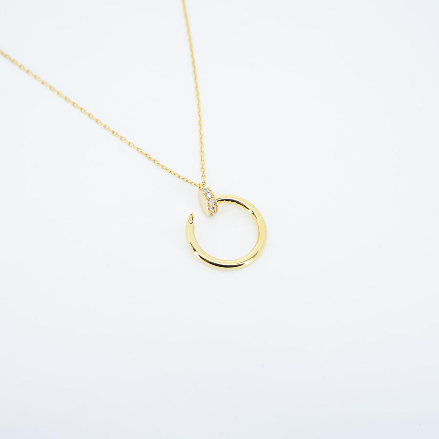 **Hold k.perapat**สร้อยและจี้ Cartier Juste un Clou pendant, diamonds 18K Yellow Gold Size 38.5-40.5cm.# (Used) #vrcanlimt 7536