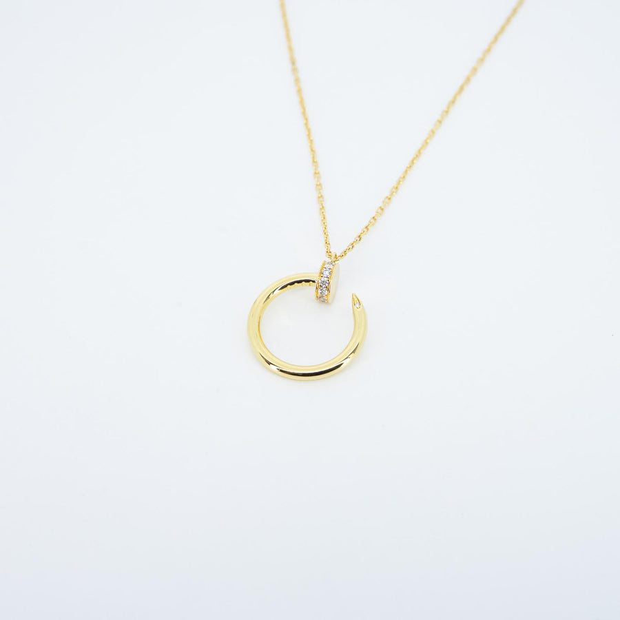 **Hold k.perapat**สร้อยและจี้ Cartier Juste un Clou pendant, diamonds 18K Yellow Gold Size 38.5-40.5cm.# (Used) #vrcanlimt 7536