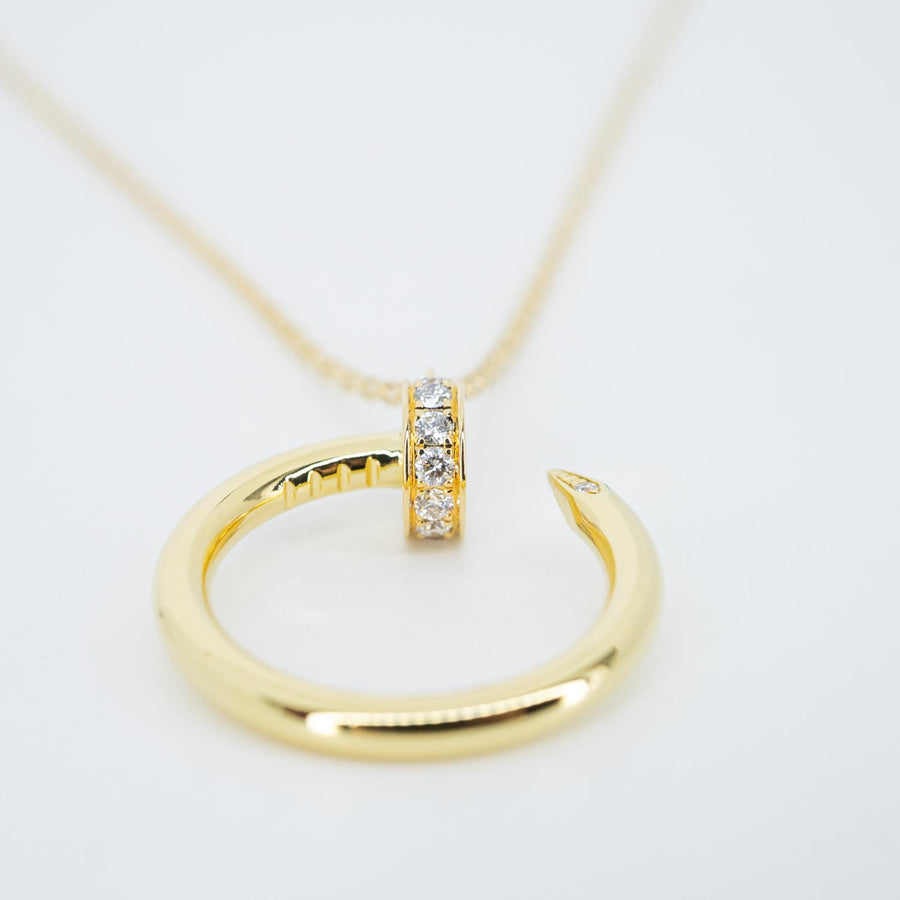 **Hold k.perapat**สร้อยและจี้ Cartier Juste un Clou pendant, diamonds 18K Yellow Gold Size 38.5-40.5cm.# (Used) #vrcanlimt 7536