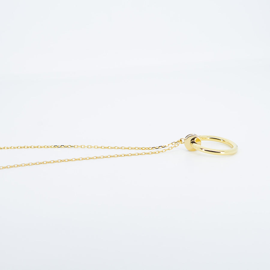 **Hold k.perapat**สร้อยและจี้ Cartier Juste un Clou pendant, diamonds 18K Yellow Gold Size 38.5-40.5cm.# (Used) #vrcanlimt 7536