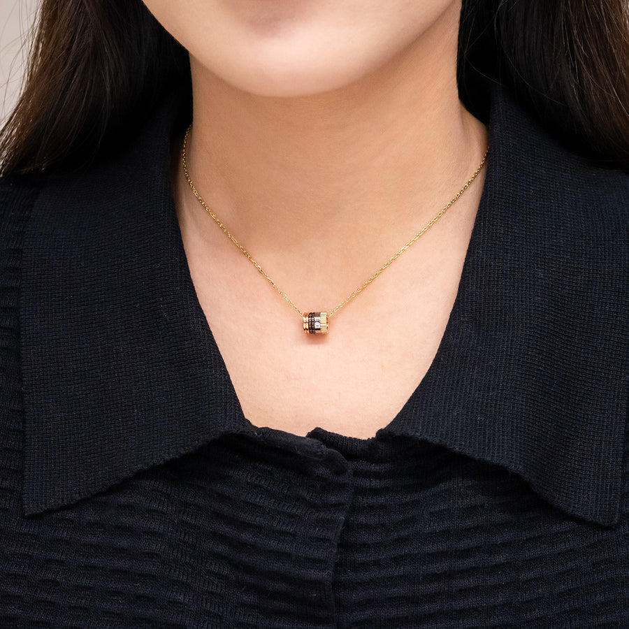 สร้อยและจี้ Boucheron Quatre Classique Mini Pendant 18K 3Colors Size 38/42/45cm.# (Used) #vrbonlimt 7546