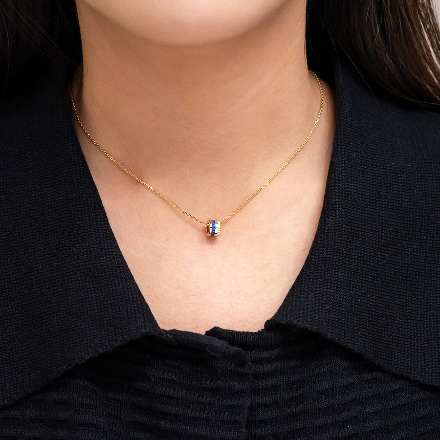 สร้อยและจี้ Boucheron Quatre Blue Edition XS Pendant, Diamond 18K 3 Colors Size 38/42/45cm.# (Used) vrbonlimt 7549