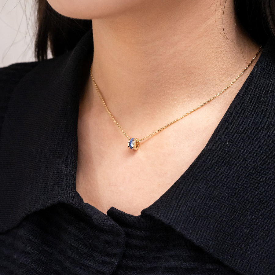 สร้อยและจี้ Boucheron Quatre Blue Edition XS Pendant, Diamond 18K 3 Colors Size 38/42/45cm.# (Used) vrbonlimt 7549