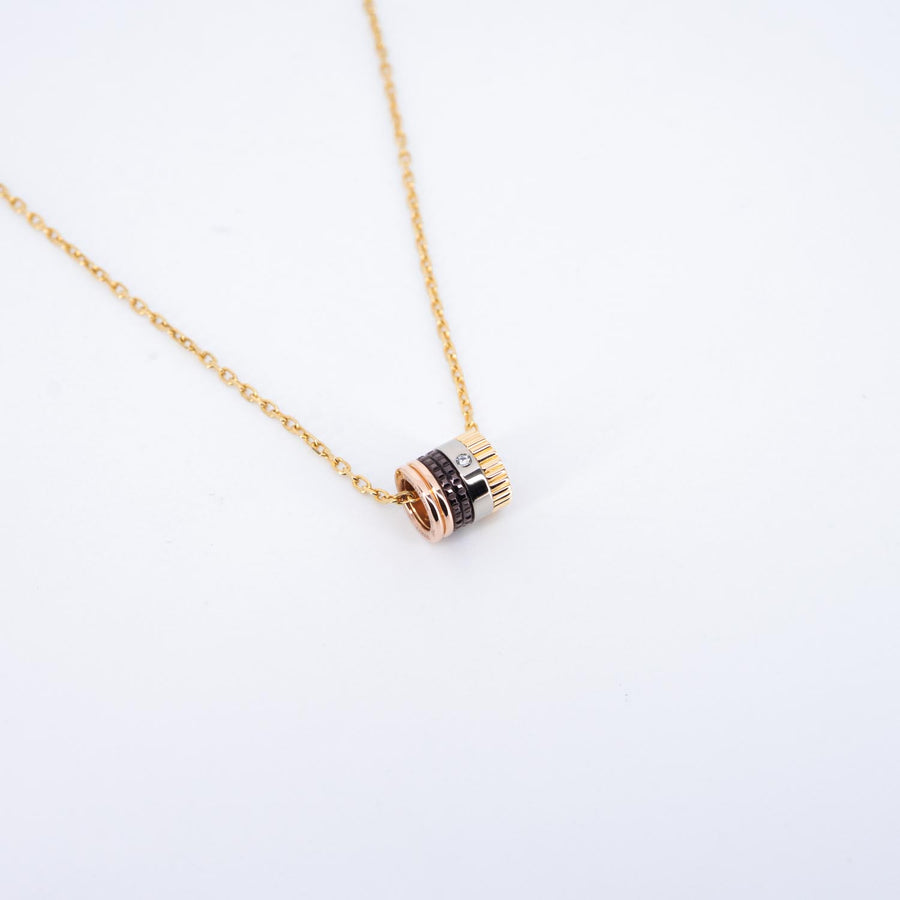 สร้อยและจี้ Boucheron Quatre Classique Mini Pendant 18K 3Colors Size 38/42/45cm.# (Used) #vrbonlimt 7546