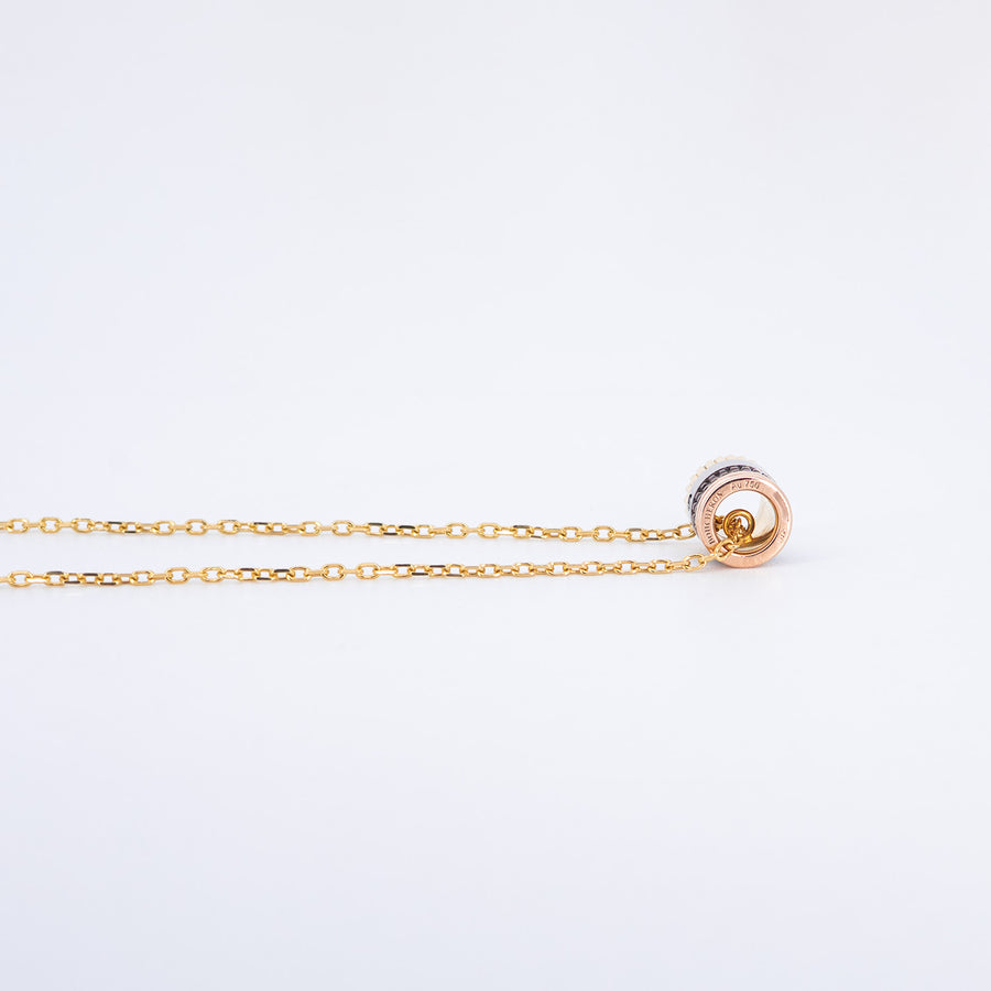 สร้อยและจี้ Boucheron Quatre Classique Mini Pendant 18K 3Colors Size 38/42/45cm.# (Used) #vrbonlimt 7546