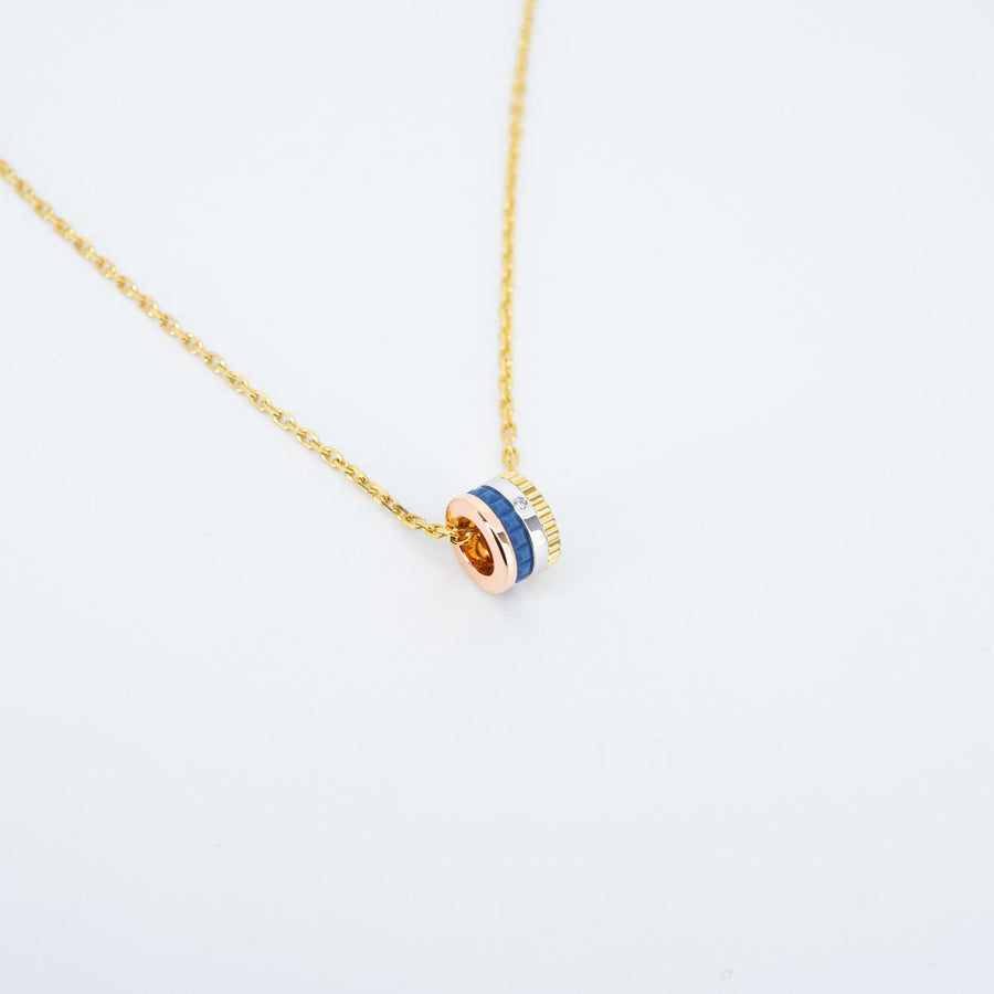 สร้อยและจี้ Boucheron Quatre Blue Edition XS Pendant, Diamond 18K 3 Colors Size 38/42/45cm.# (Used) vrbonlimt 7549
