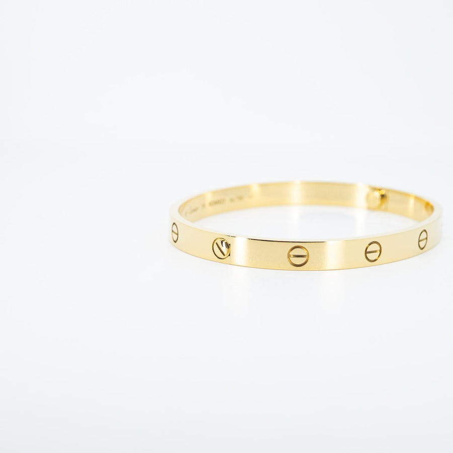 กำไลข้อมือ Cartier Love Bracelet 18K Yellow Gold Size 19# (Used) #vrca 1009