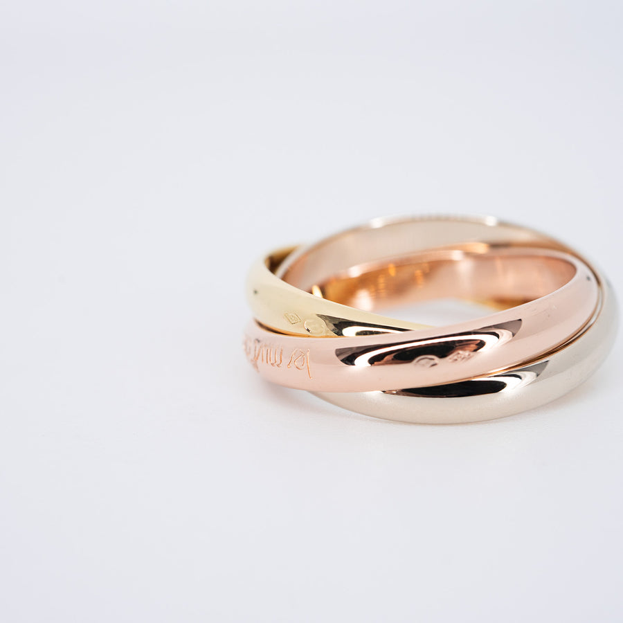 แหวน Cartier Trinity Ring classic model 3Colors Size 59# (Used) #vrca 0995