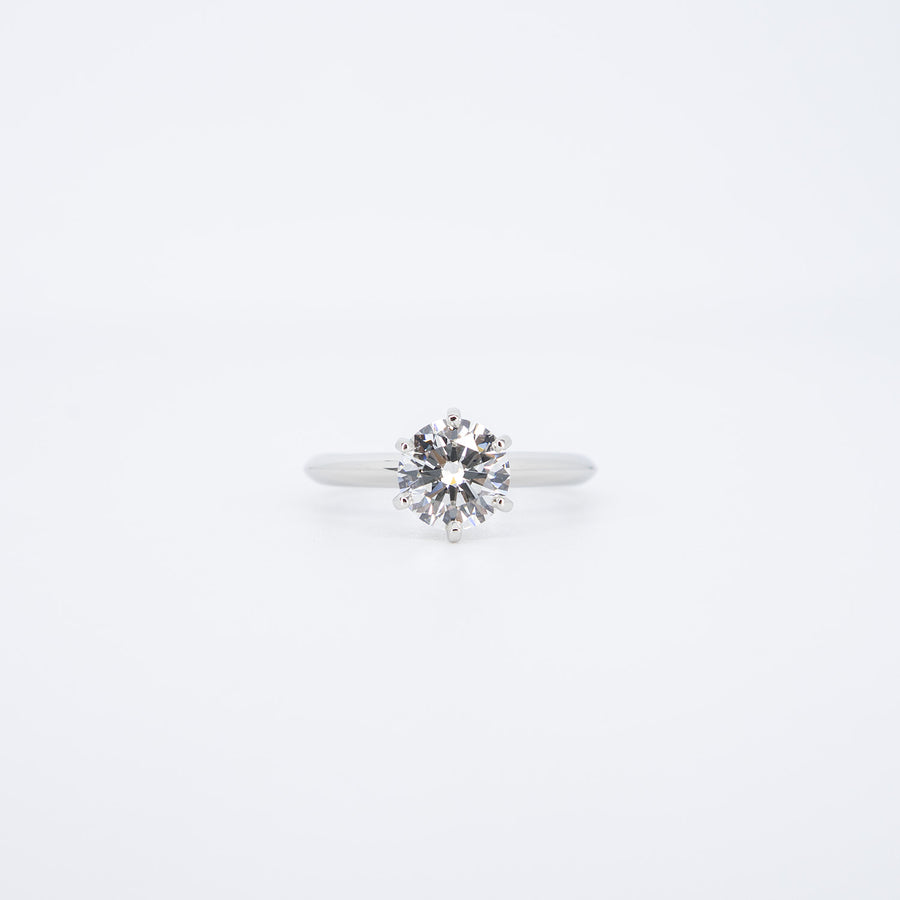 แหวน Tiffany & Co. The Tiffany Setting Solitaire Ring 1.40ct I VS1 Platinum950 Size 51# (Used) #vrtirHIT 7542