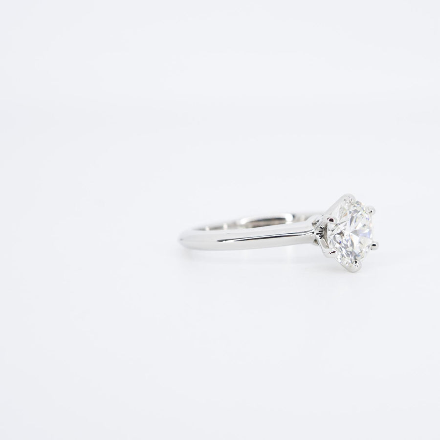 แหวน Tiffany & Co. The Tiffany Setting Solitaire Ring 1.40ct I VS1 Platinum950 Size 51# (Used) #vrtirHIT 7542