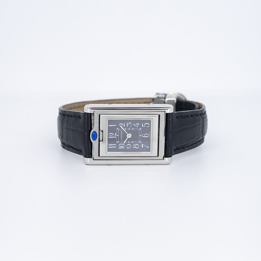 นาฬิกา Cartier Tank Basculante Quartz Movement Ref.2386 Stainless Steel Size 32x22mm.# (Used) #vrca 1014