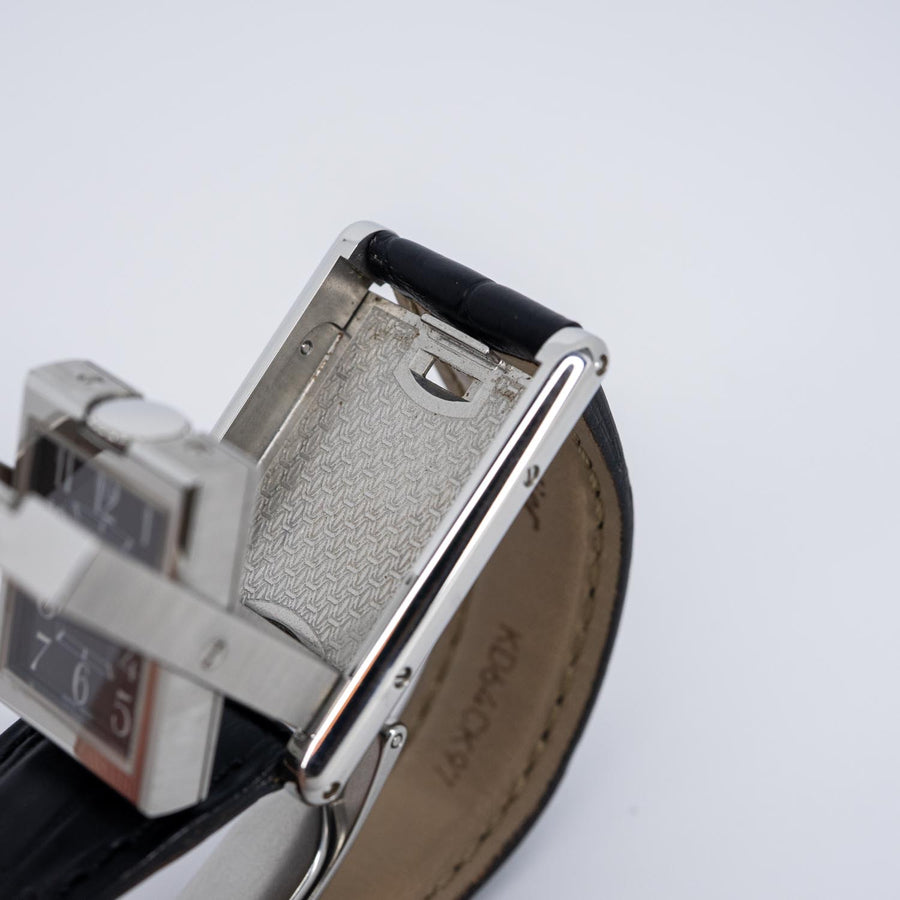 นาฬิกา Cartier Tank Basculante Quartz Movement Ref.2386 Stainless Steel Size 32x22mm.# (Used) #vrca 1014