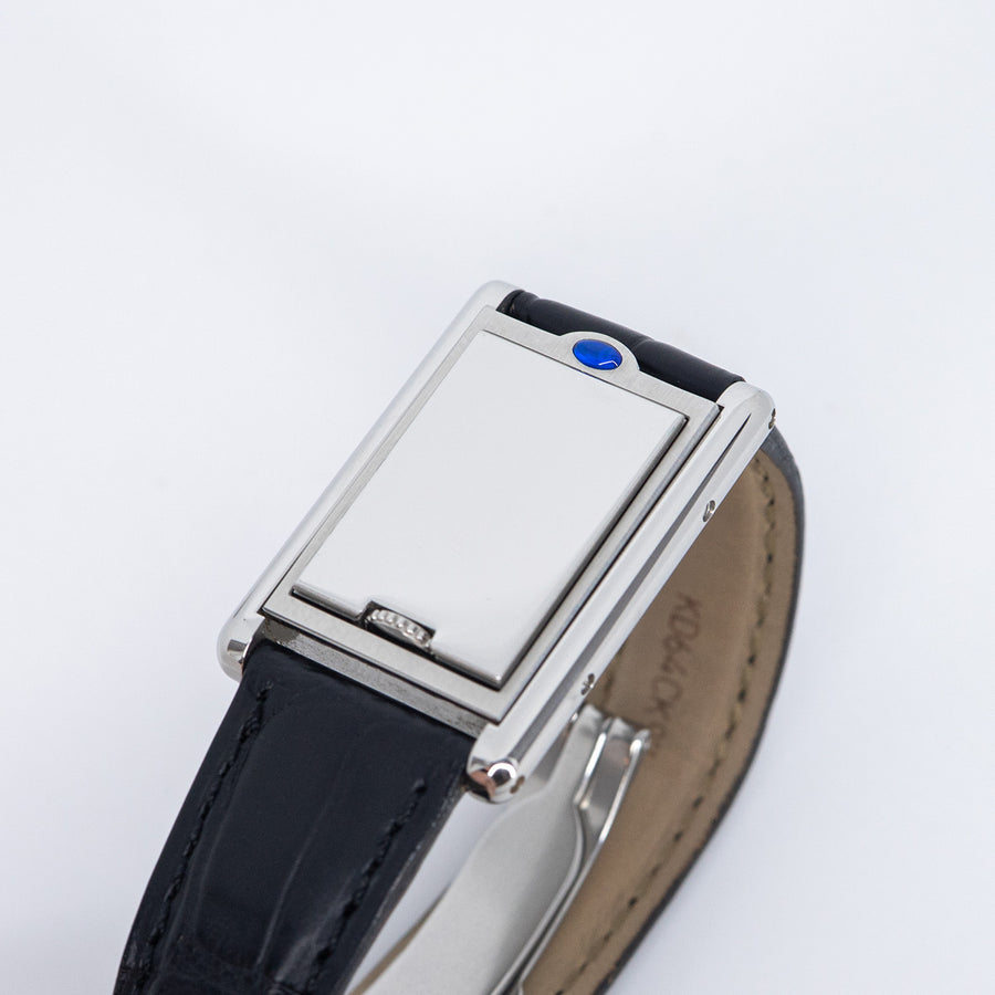 นาฬิกา Cartier Tank Basculante Quartz Movement Ref.2386 Stainless Steel Size 32x22mm.# (Used) #vrca 1014