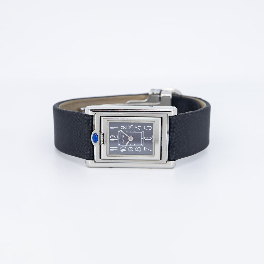 นาฬิกา Cartier Tank Basculante Quartz Movement Ref.2386 Stainless Steel Size 32x22mm.# (Used) #vrca 1013