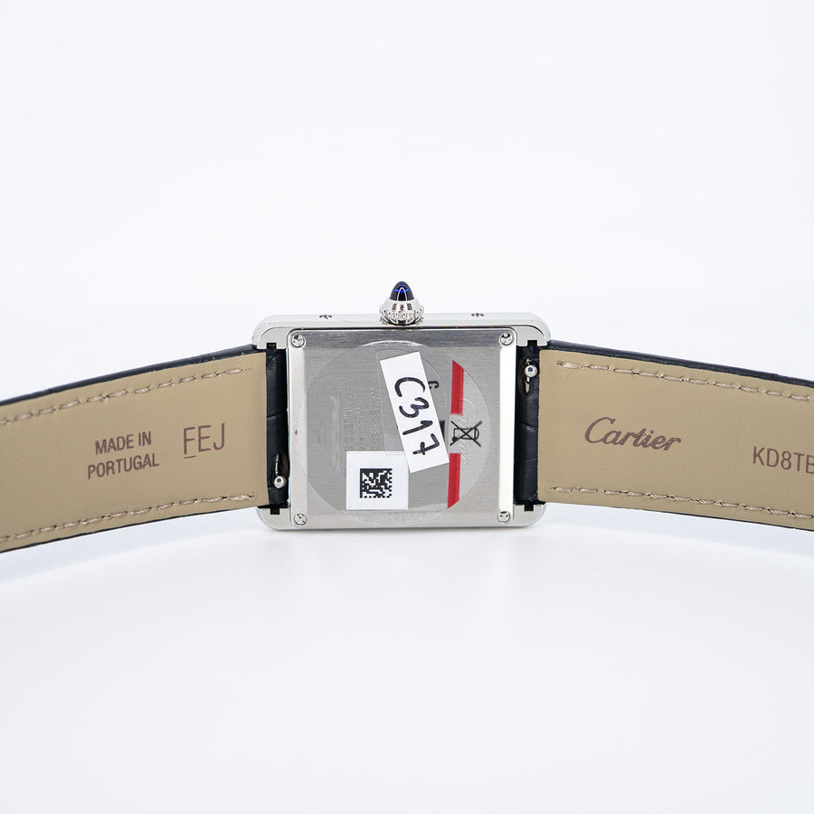 นาฬิกา Cartier Tank Must De Cartier Watch , Large model, high autonomy quartz movement, steel, leather Stainless Steel Size L# (Used) #vrca 1023