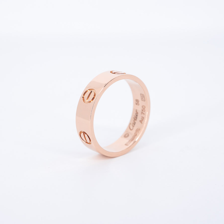 แหวน Cartier Love ring, classic model 18K Rose Gold Size 58# (Used) #vrca 1016