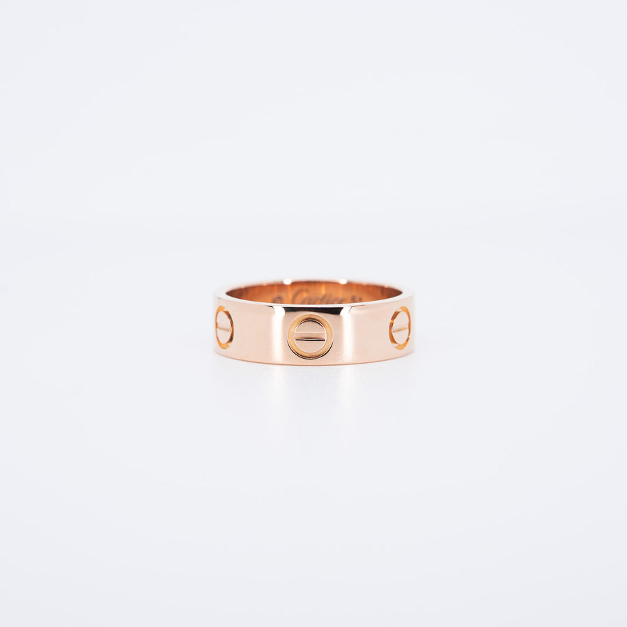 แหวน Cartier Love ring, classic model 18K Rose Gold Size 51# (Used) #vrcar 7583