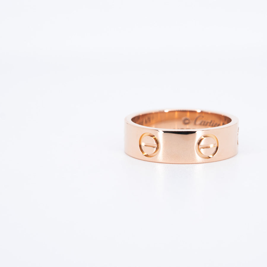 แหวน Cartier Love ring, classic model 18K Rose Gold Size 51# (Used) #vrcar 7583