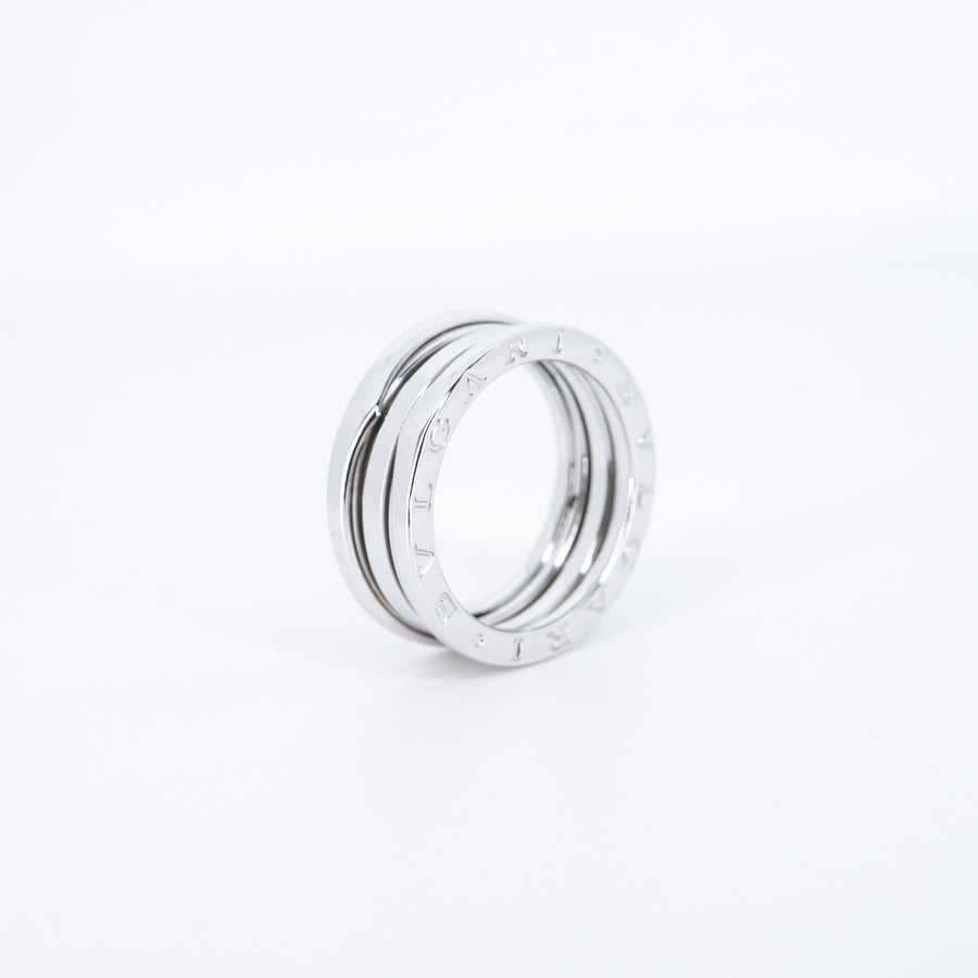 แหวน Bvlgari B.zero1 2band Ring 18K White Gold Size 58# (Used) #vrbvrimt 7589