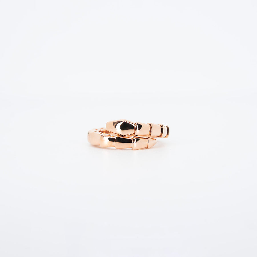 แหวน Bvlgari Serpenti Viper Ring 18K Rose Gold Size S(48/49/50)# (Used) #vrbvr 7608
