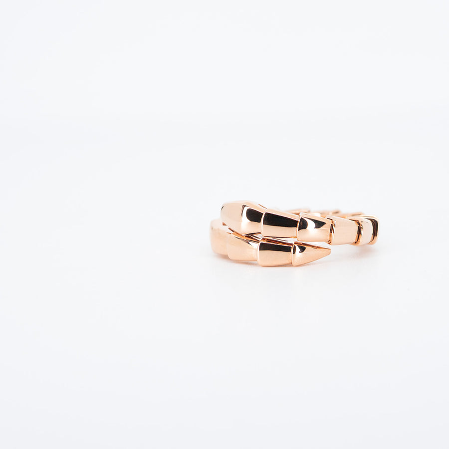 แหวน Bvlgari Serpenti Viper Ring 18K Rose Gold Size S(48/49/50)# (Used) #vrbvr 7608