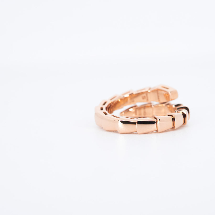 แหวน Bvlgari Serpenti Viper Ring 18K Rose Gold Size S(48/49/50)# (Used) #vrbvr 7608