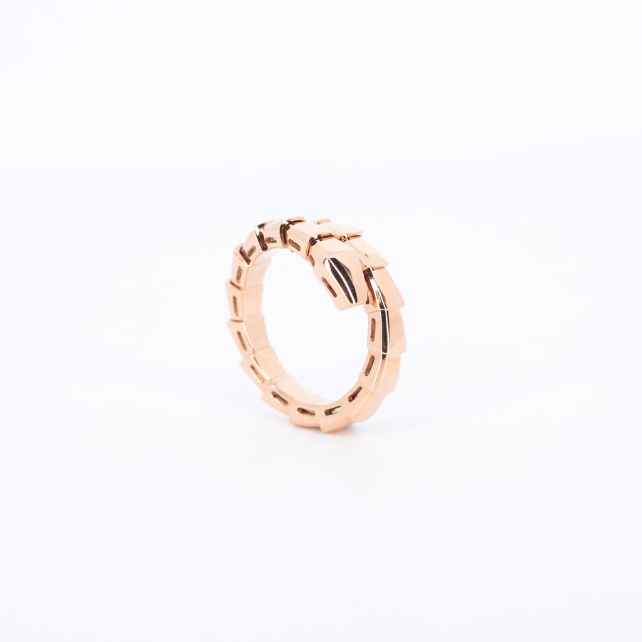 แหวน Bvlgari Serpenti Viper Ring 18K Rose Gold Size S(48/49/50)# (Used) #vrbvr 7608