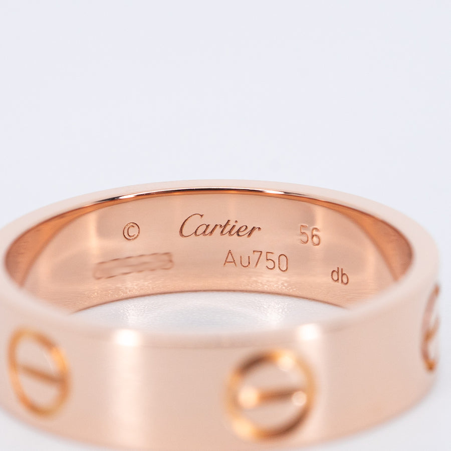 แหวน Cartier Love Ring, classic model 18K Rose Gold Size 56# (Used) #vrca 1034