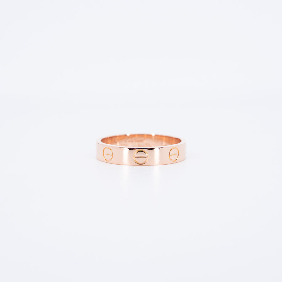 แหวน Cartier Love Ring, small model 18K Rose Gold Size 50# (Used) #vrca 1027