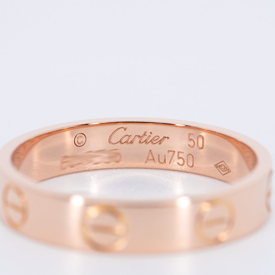 แหวน Cartier Love Ring, small model 18K Rose Gold Size 50# (Used) #vrca 1027