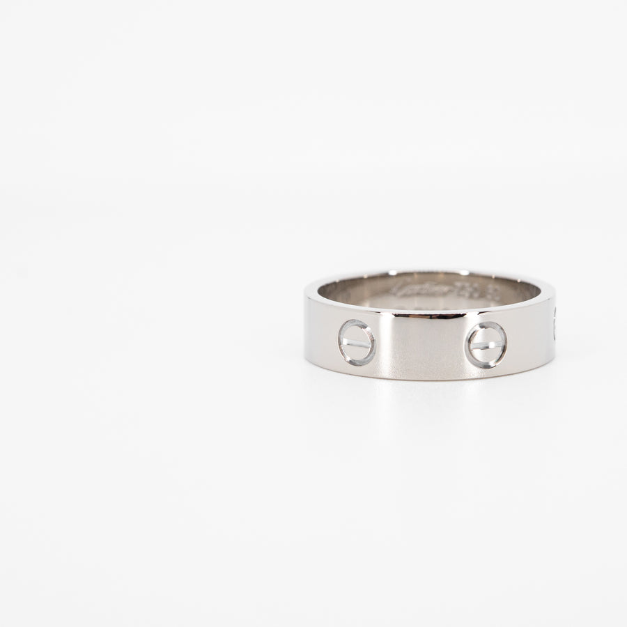 **Hold K.B’J**แหวน Cartier Love Ring, classic model 18K White Gold Size 60# (Used) #vrca 1030