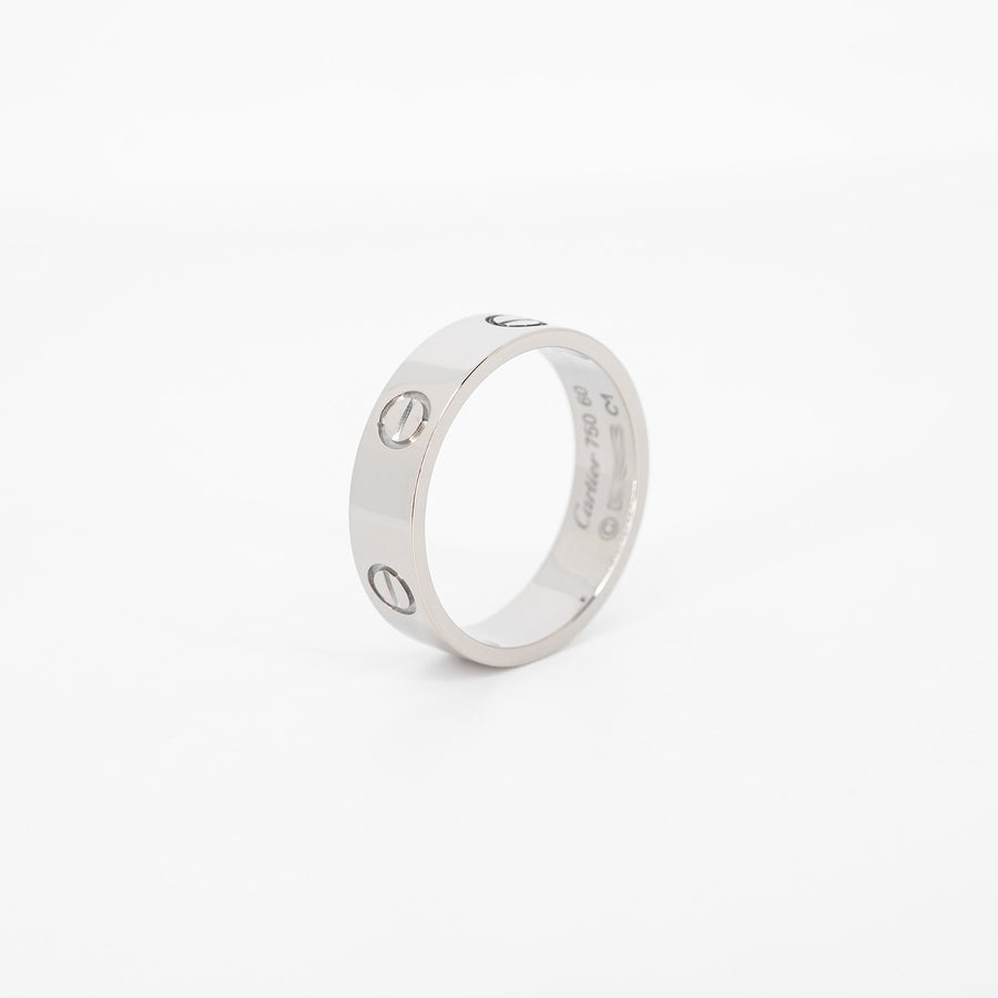 **Hold K.B’J**แหวน Cartier Love Ring, classic model 18K White Gold Size 60# (Used) #vrca 1030