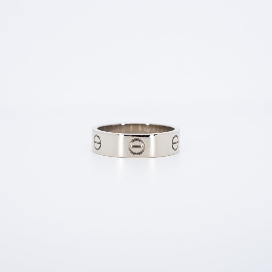 แหวน Cartier Love Ring, classic model 18K White Gold Size 64# (Used) #vrca 1031