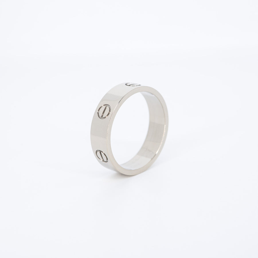 แหวน Cartier Love Ring, classic model 18K White Gold Size 64# (Used) #vrca 1031
