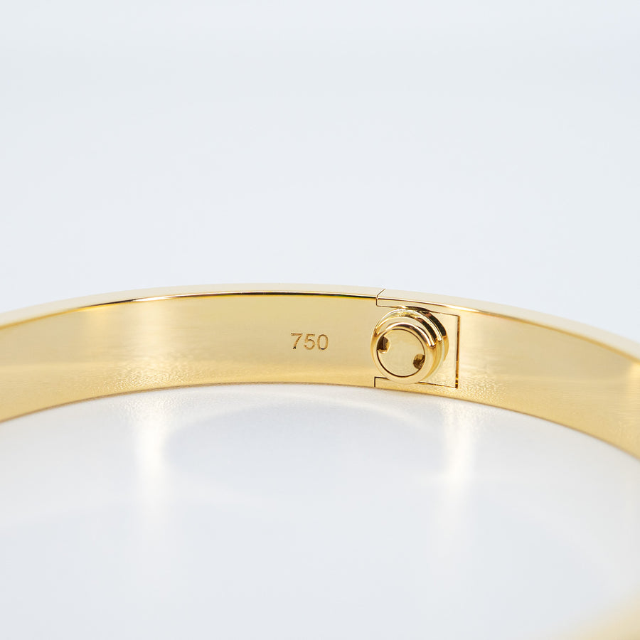 กำไลข้อมือ Cartier Love Bracelet 18K Yellow Gold Size 17# (Used) #vrca 1029