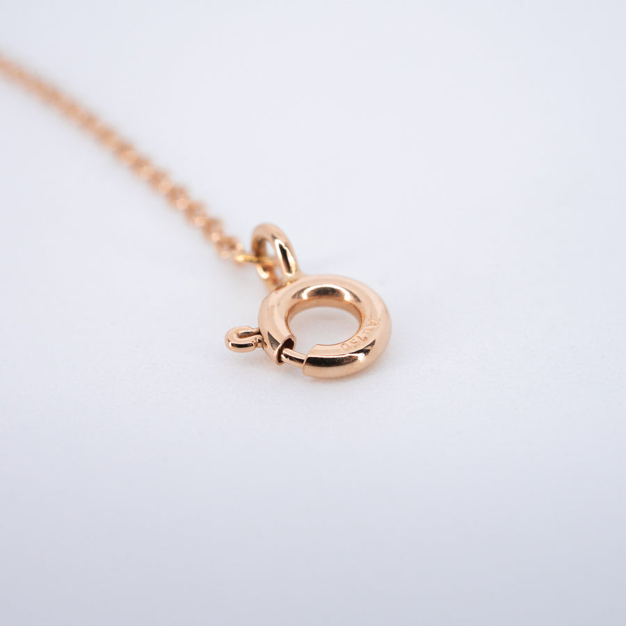 สร้อยและจี้ Tiffany & Co. Tiffany T Smile Pendant with Diamonds, Small 18K Rose Gold Size 40cm.# (Used) #vrtinlimt 7586