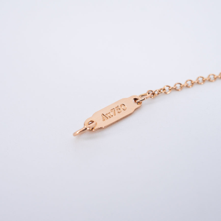 สร้อยและจี้ Tiffany & Co. Tiffany T Smile Pendant with Diamonds, Small 18K Rose Gold Size 40cm.# (Used) #vrtinlimt 7586