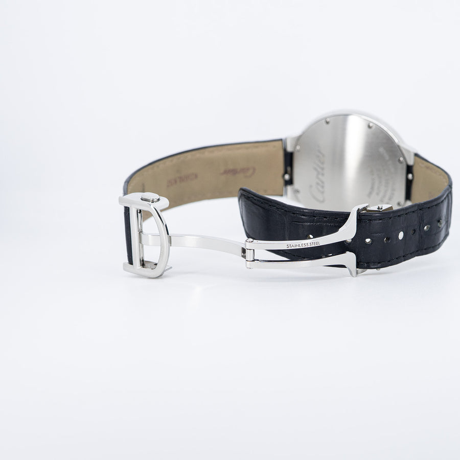 นาฬิกา Cartier Ballon Bleu de Cartier watch, 40mm., automatic movement, steel, leather Size 40mm.# (Used) #vrca 1025