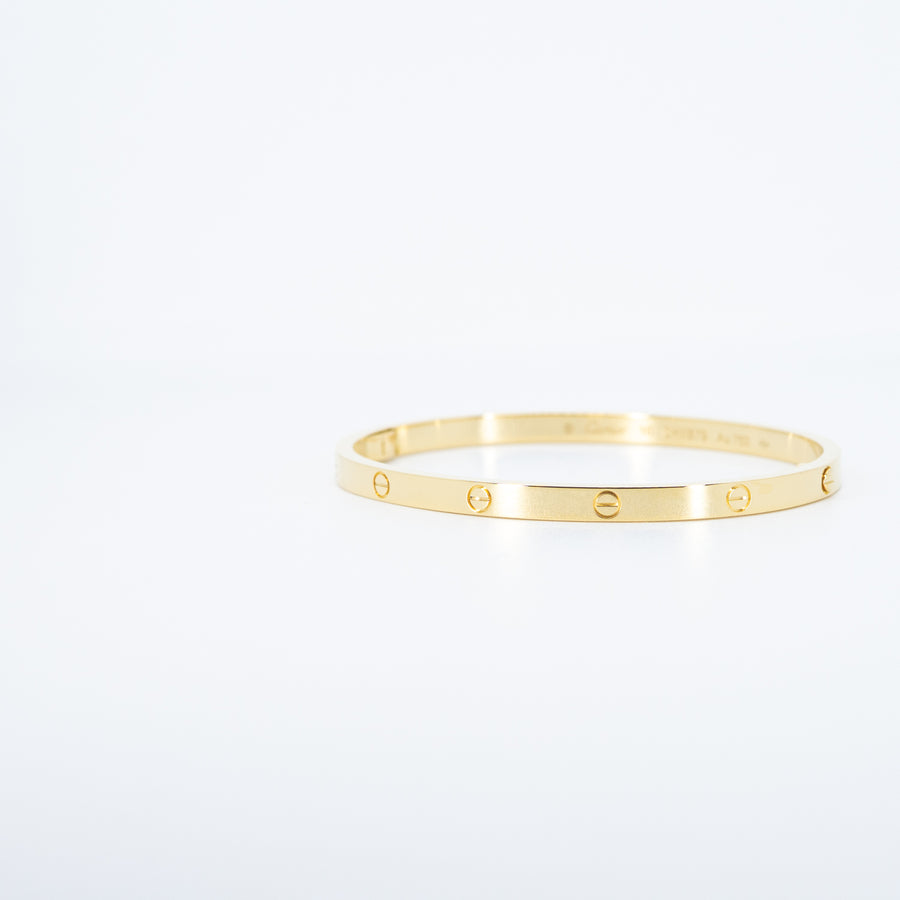 กำไลข้อมือ Cartier Love Bracelet, Small Model 18K Yellow Gold Size 16# (Used) #vrcab 7609