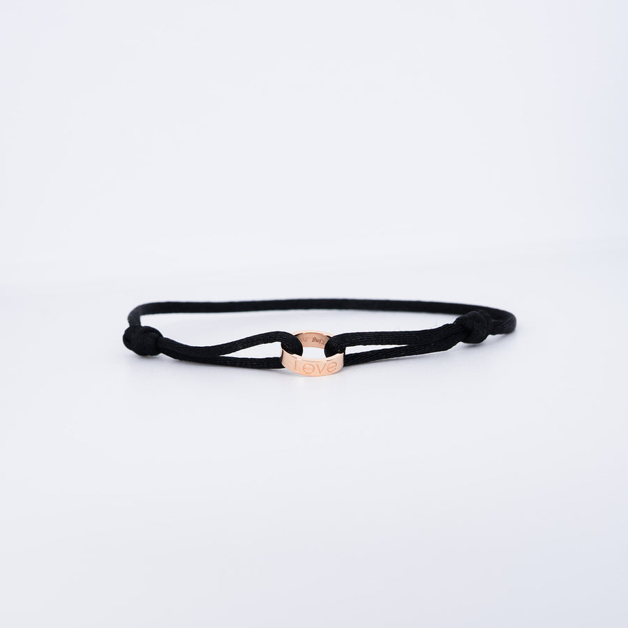 กำไลข้อมือ Cartier Love Charity Cord Bracelet 18K Rose Gold (Used) #vrcab 7597