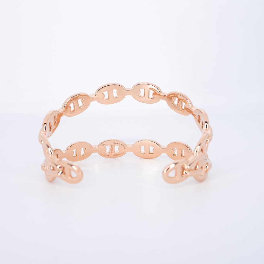 กำไลข้อมือ Hermes Chaine d'ancre Enchainee double bracelet 18K Rose Gold Size SH(15cm.)# (Used) #vrhebimt 7616